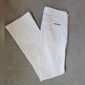 Michael Kors white denim jeans, size 4, inseam 32 inches long